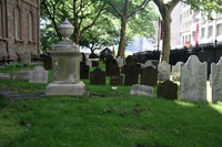 Churchyard of the St. Paul's Chapel in New York