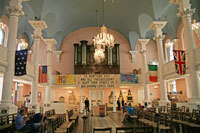 Interior of the St. Paul's Chapel in New York