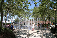 Fountain in Battery Park near Clinton Castle, Lower Manhattan, New York