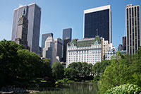 The plaza seen from Central Park