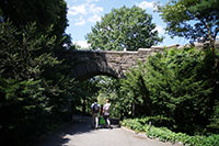 Pedestrian bridge in Fort Tryon Park, New York