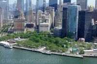 Battery Park seen from the air, New York