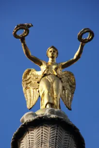 Statue of Victory on the Palmier Fountain at the Place du Chatelet in Paris