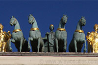 The four horses on top of the Arc du Carrousel in Paris