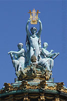 Statue of Apollo on top of the Opera Garnier