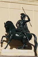 Equestrian statue at the Cirque d'Hiver, Paris