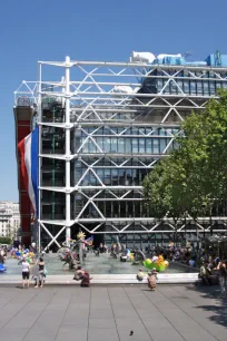 Centre Pompidou seen from Place Igor Stravinsky