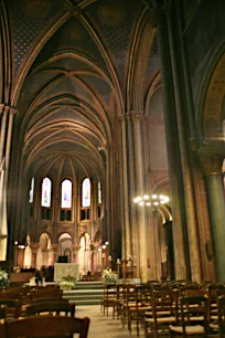 Interior of the Saint Germain-des-Pres Church in Paris