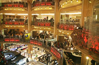 Balconies in Galeries Lafayette in Paris