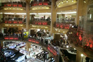 Balconies in Galeries Lafayette in Paris