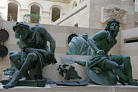 The Captives of the Statue of King XIV, originally at Place des Victoires, now in the Louvre