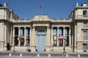 Palais Bourbon seen from the Place du Palais Bourbon in Paris