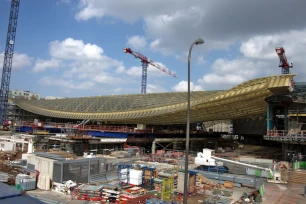 Canopy under construction, Forum des Halles, Paris