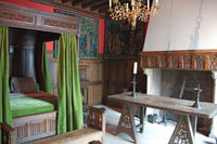 Fifteenth-century castle bedroom in the Musée des Arts Décoratifs in Paris