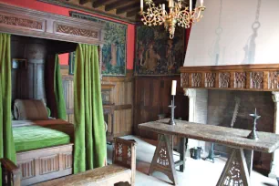 Fifteenth-century castle bedroom in the Musée des Arts Décoratifs in Paris