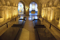 Bourbon graves in the crypt of the Saint Denis Basilica
