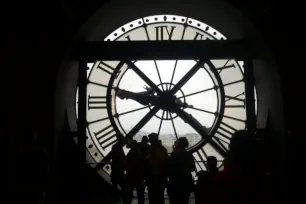 Orsay Railway Station clock seen from inside, Paris