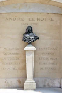 Bust of André le Nôtre in the Tuileries, Paris