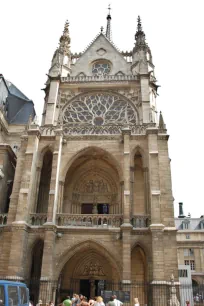 Front facade of the Sainte-Chapelle in Paris