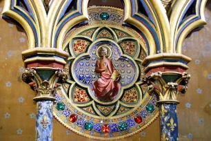 Detail of the decoration in the Lower Chapel, Sainte-Chapelle, Paris