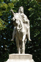 Statue of King Louis XIII at the Place des Vosges in Paris