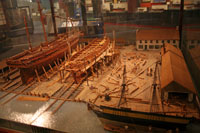 Model of a shipbuilding yard, Seaport Museum, Philadelphia