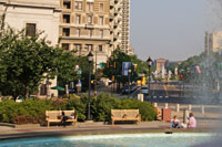 Relaxing at JFK Plaza, Philadelphia