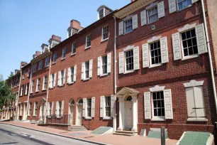 Historic rowhouses on Society Hill in Philadelphia