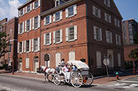 Horse drawn carriage in Society Hill