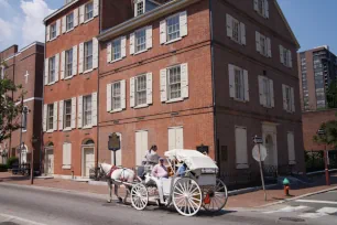 Horse drawn carriage in Society Hill, Philadelphia