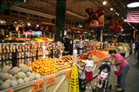 Food on display at the Reading Terminal market in Philadelphia