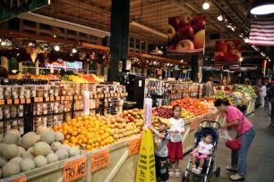 Produce on display at the Reading Terminal market in Philadelphia