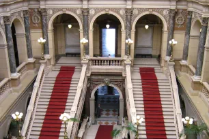 Central staircase in the National Museum in Prague