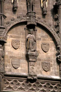 Detail of the east facade of the Powder Tower in Prague