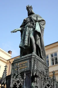 Statue of Charles IV on the Crusaders' Square in Prague