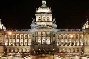 National Museum at night, Prague