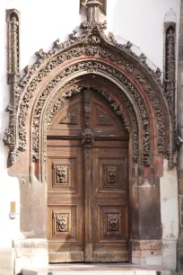 Main door of the Old Town Hall, Prague