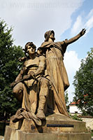Statue of Libuše and Přemysl, Vyšehrader Park, Prague