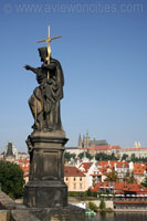 Statue of St. John the Baptist on the Charles Bridge in Prague