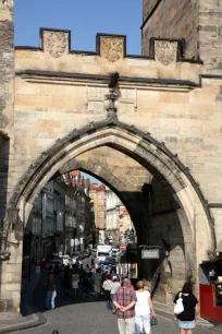 The gate of the Lesser Town Bridge Towers in Prague