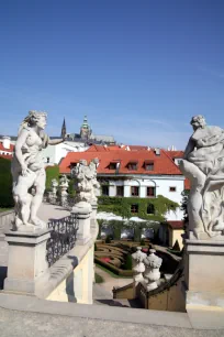 View from one of the staircases in the Vrtba Garden in Prague