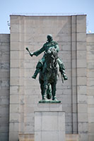 Jan Zizka Statue in front of the National Monument