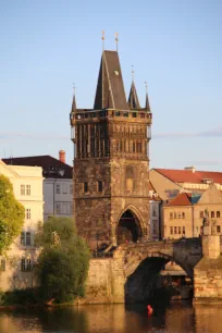 Old Town Bridge Tower seen from Lesser Town, Prague
