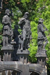 Statues on Kranner's Fountain in Prague