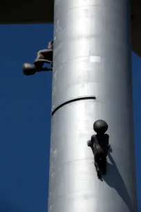 The crawling babies on the Zizkov Tower in Prague