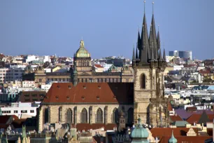 Týn Church seen from Letná, Prague