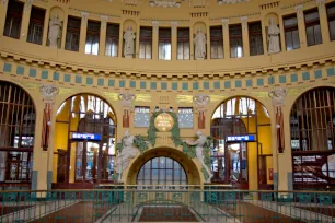 Interior of the Fanta Building of the main railway station in Prague