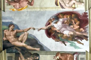 The creation of Adam, Sistine Chapel, Vatican