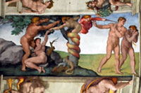 Expulsion from the garden of Eden, Sistine Chapel, Vatican
