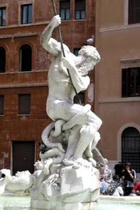 Neptune fountain, Piazza Navona, Rome
